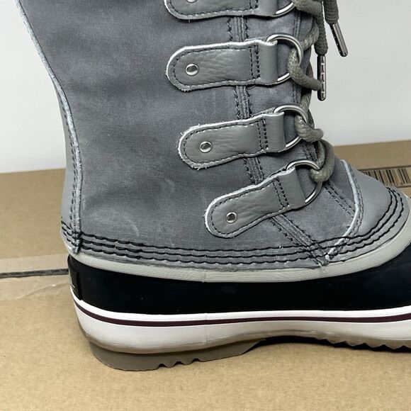 Sorel Joan of Arctic Women’s 6 Grey Waterproof Fur Winter Snow Boot STORE MODEL - Picture 14 of 16